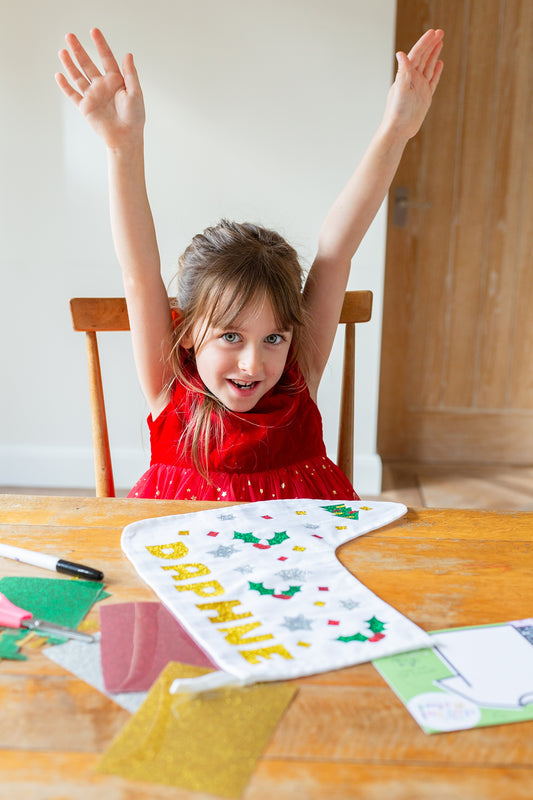 Create Your Own Glittery Christmas Stocking: A Craft Kit for Sparkling Christmas Fun!