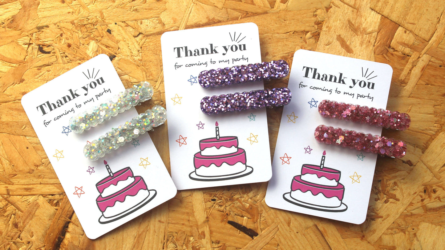 Glitter Hair Slides - Party Filler