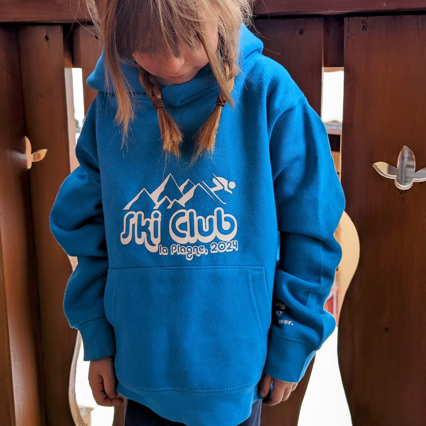 Ski Club, Turquoise Blue Sweatshirt - personalised