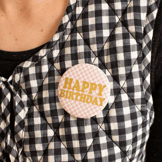 Birthday card and Linen Badge
