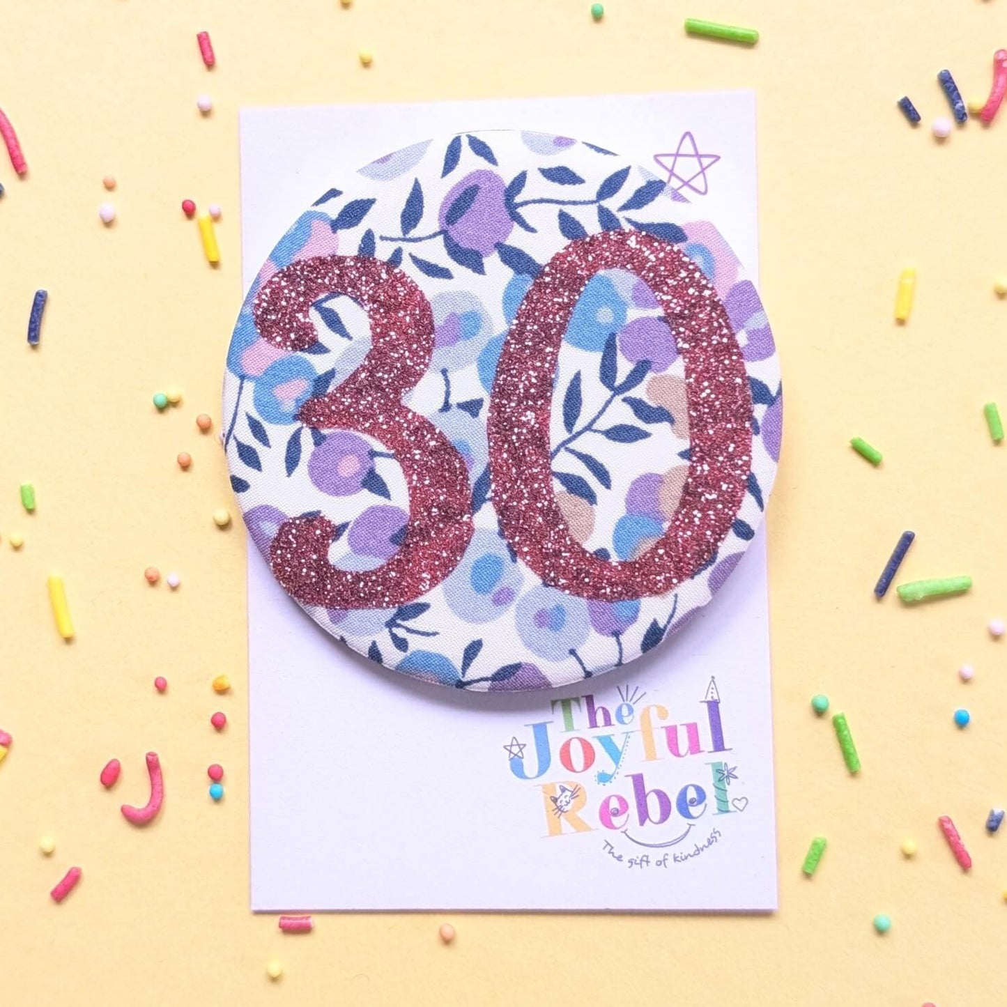 30th Birthday Badges - Adult Pin Custom Birthday Badge