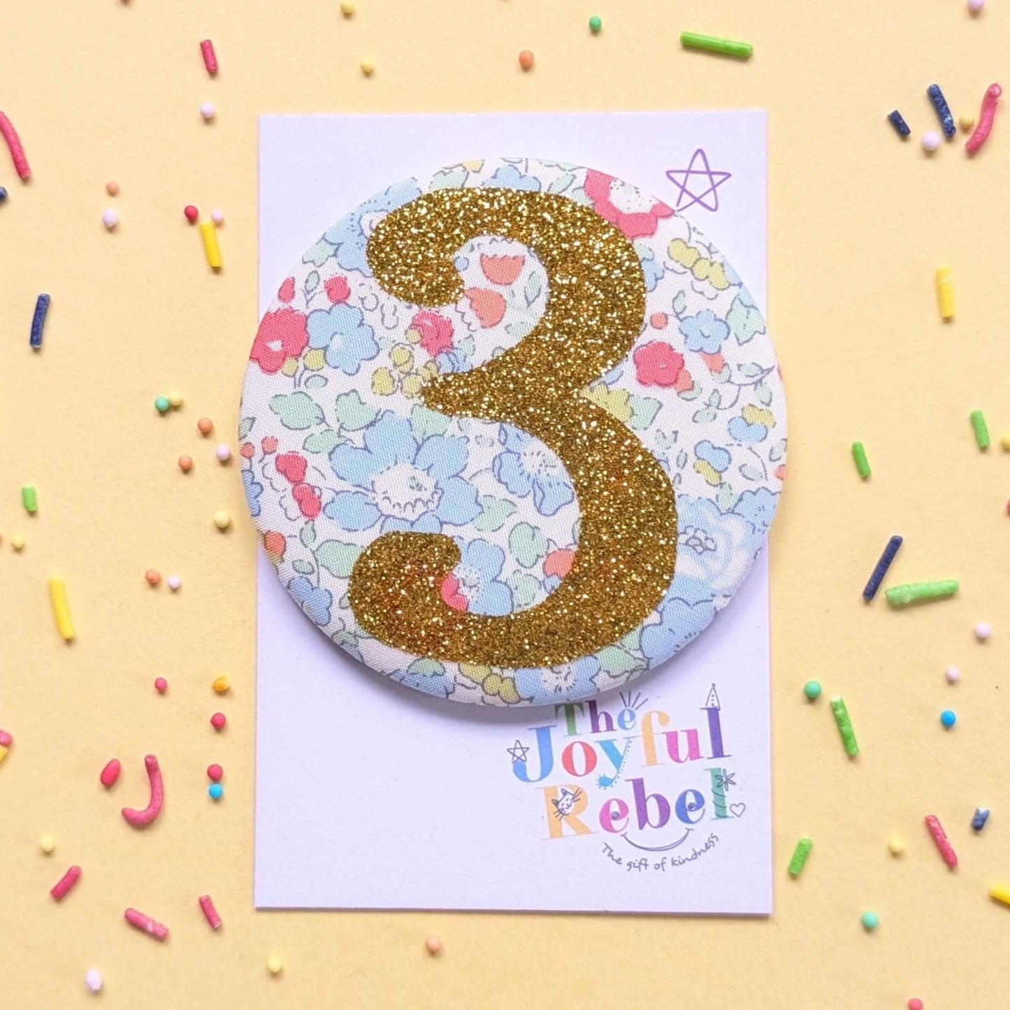 3rd Birthday Kid's Personalised Badge - No Pin