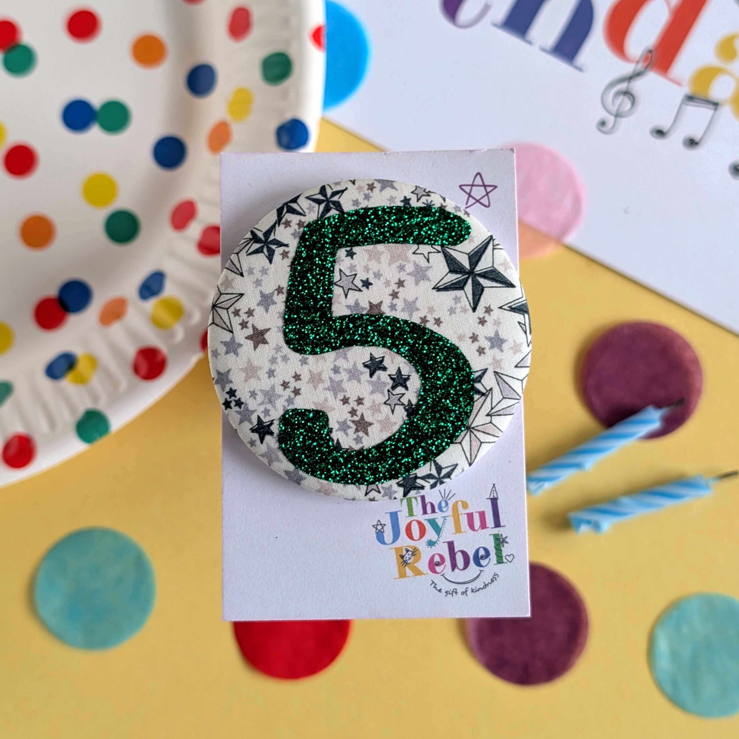 5th Birthday Boy's Personalised Badge - No Pin