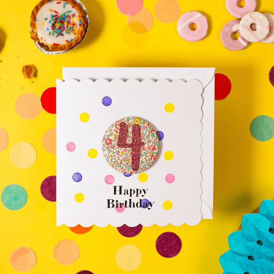 4th Birthday Card & Badge Set