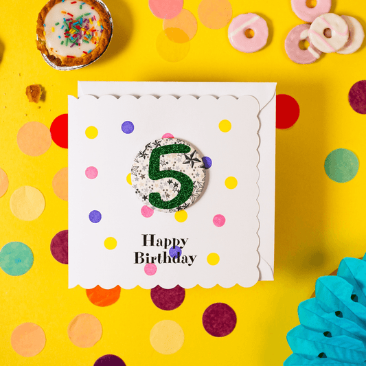 5th Birthday Card & Badge Set