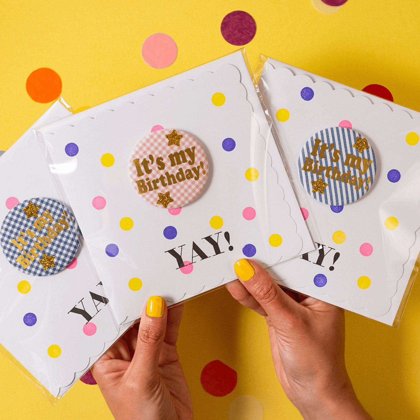 Birthday card and Linen Badge