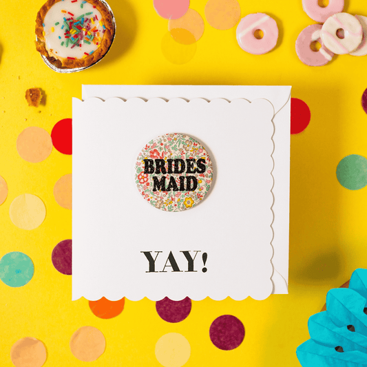 Bridesmaid Card And Badge Set