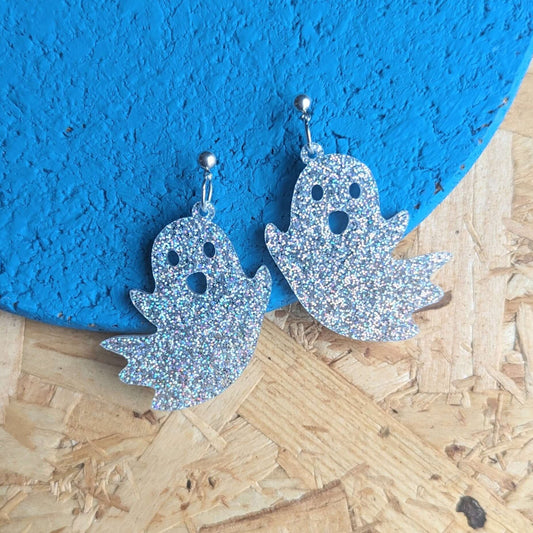Iridescent Ghost Earrings