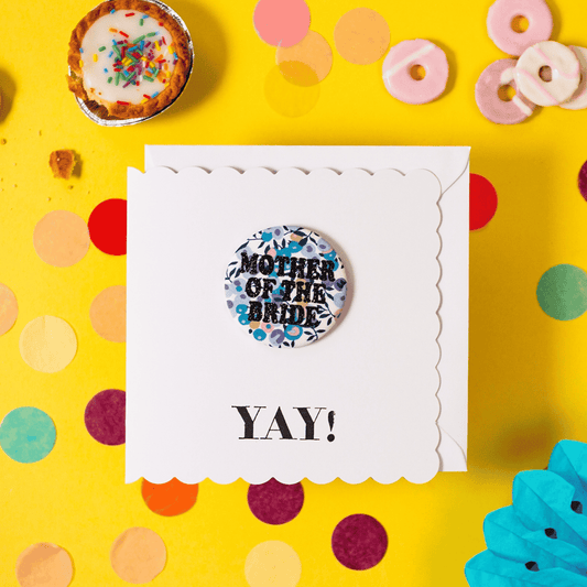 Mother Of The Bride Card And Badge Set