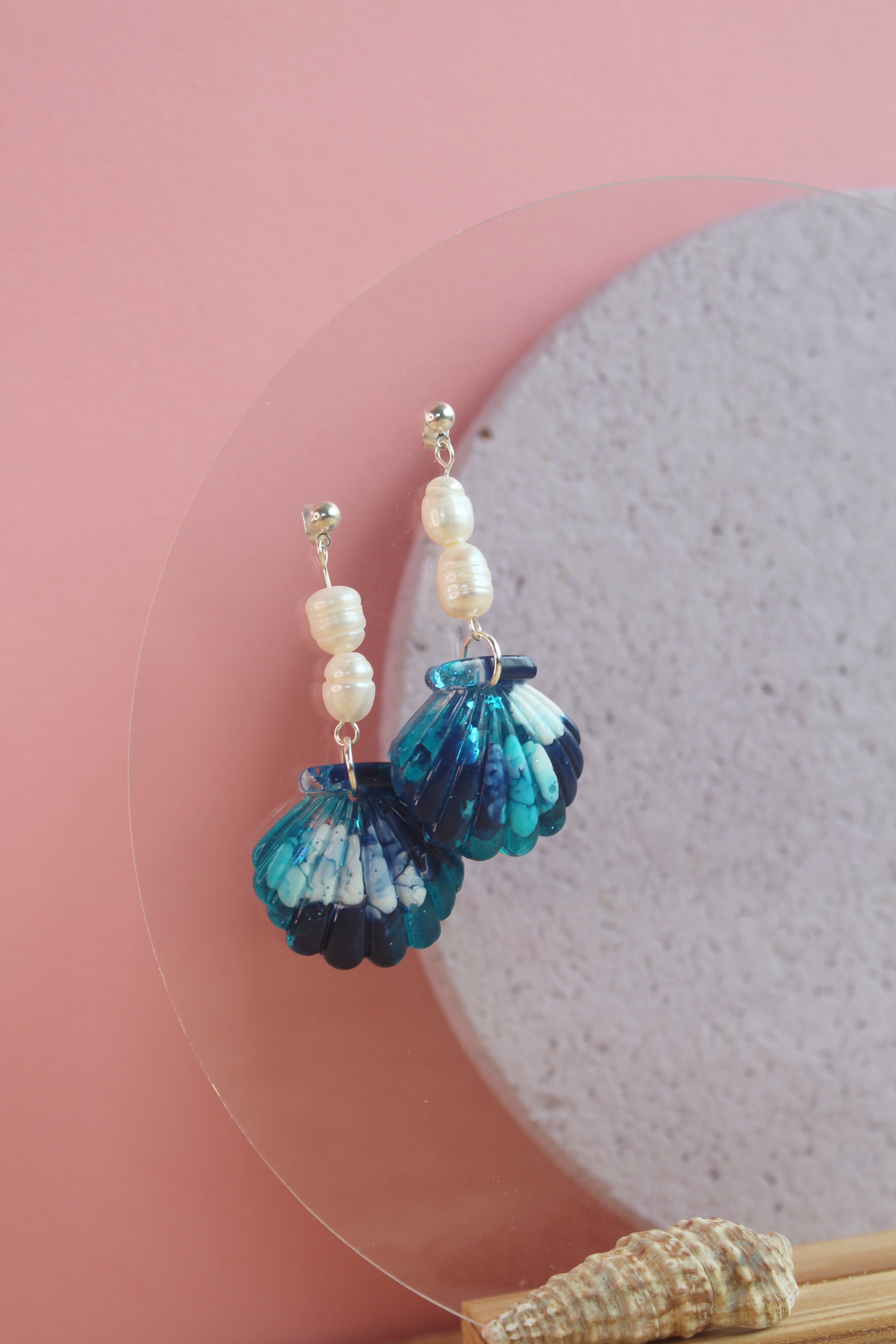 Turquoise and pearl on sale earrings