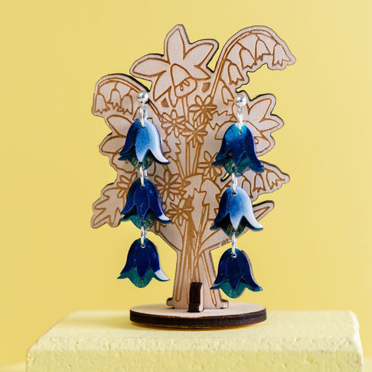 Triple Bluebell Earring - Spring Flowers - Mother's Day Gift