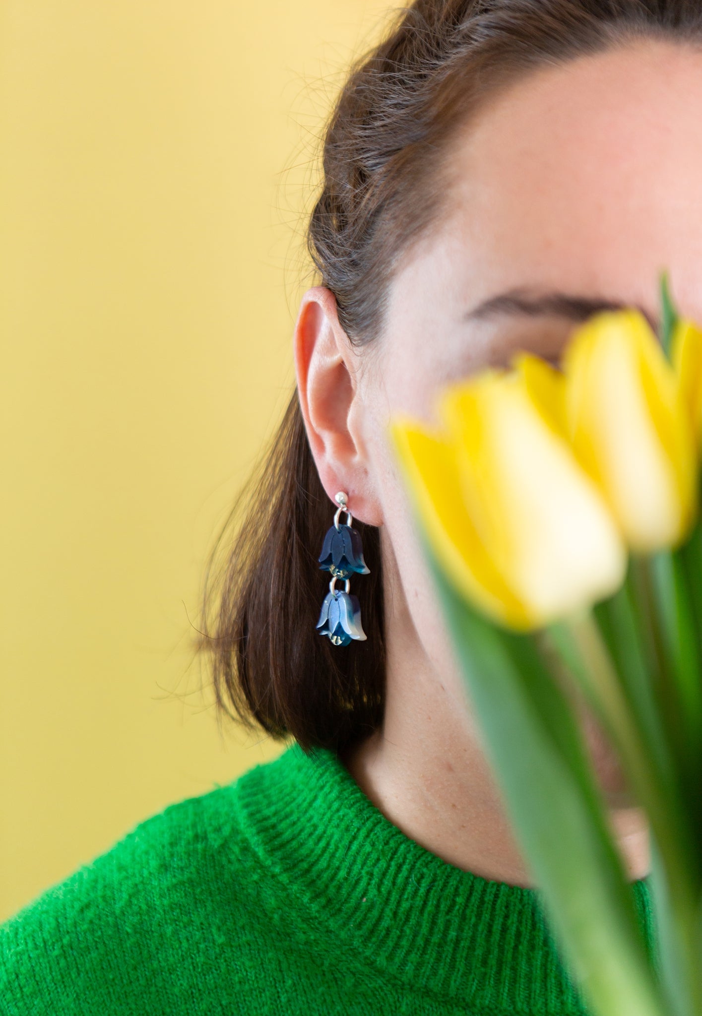 Double Bluebell Earring - Spring Flowers - Mother's Day Gift