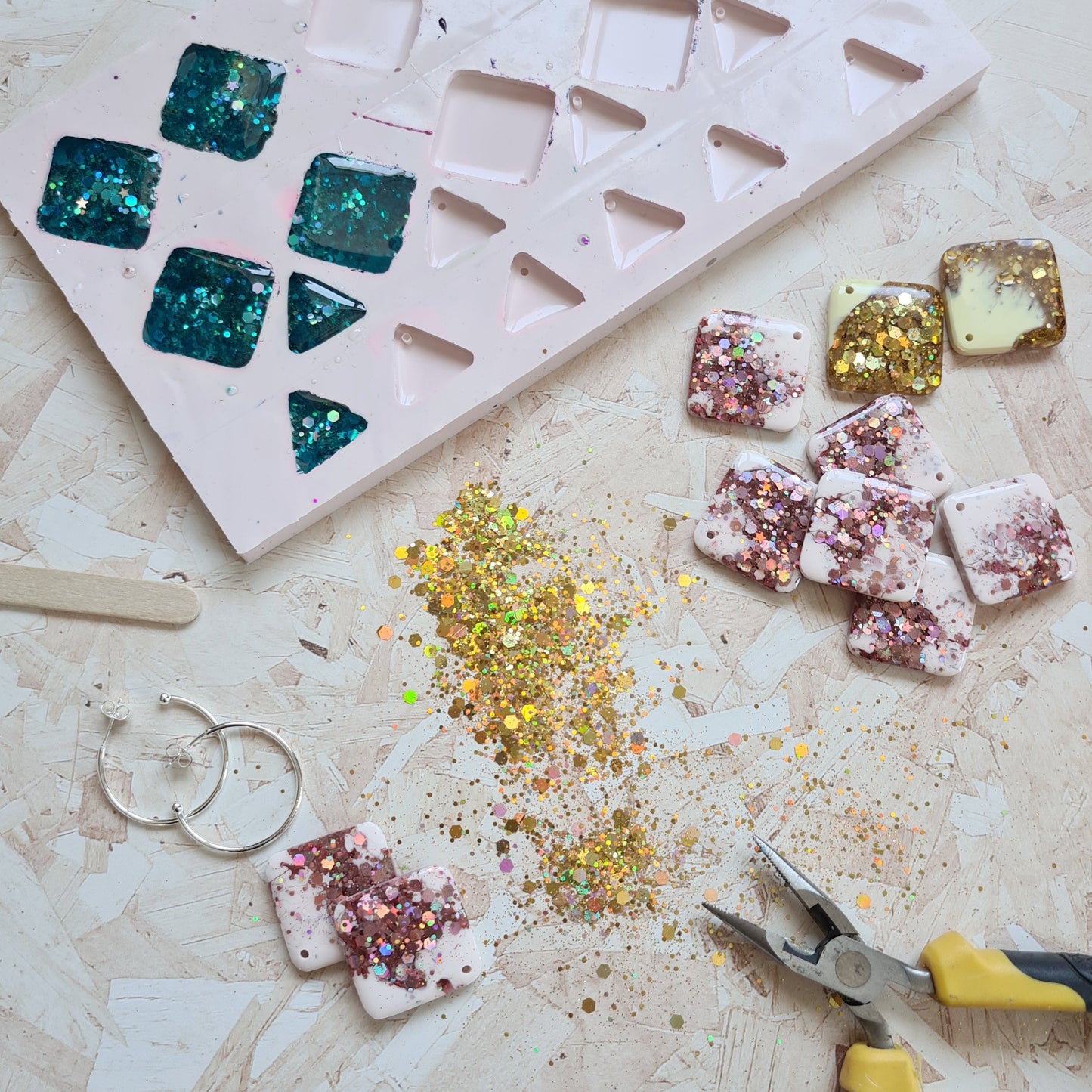 hand cast resin tile by The Joyful Rebel