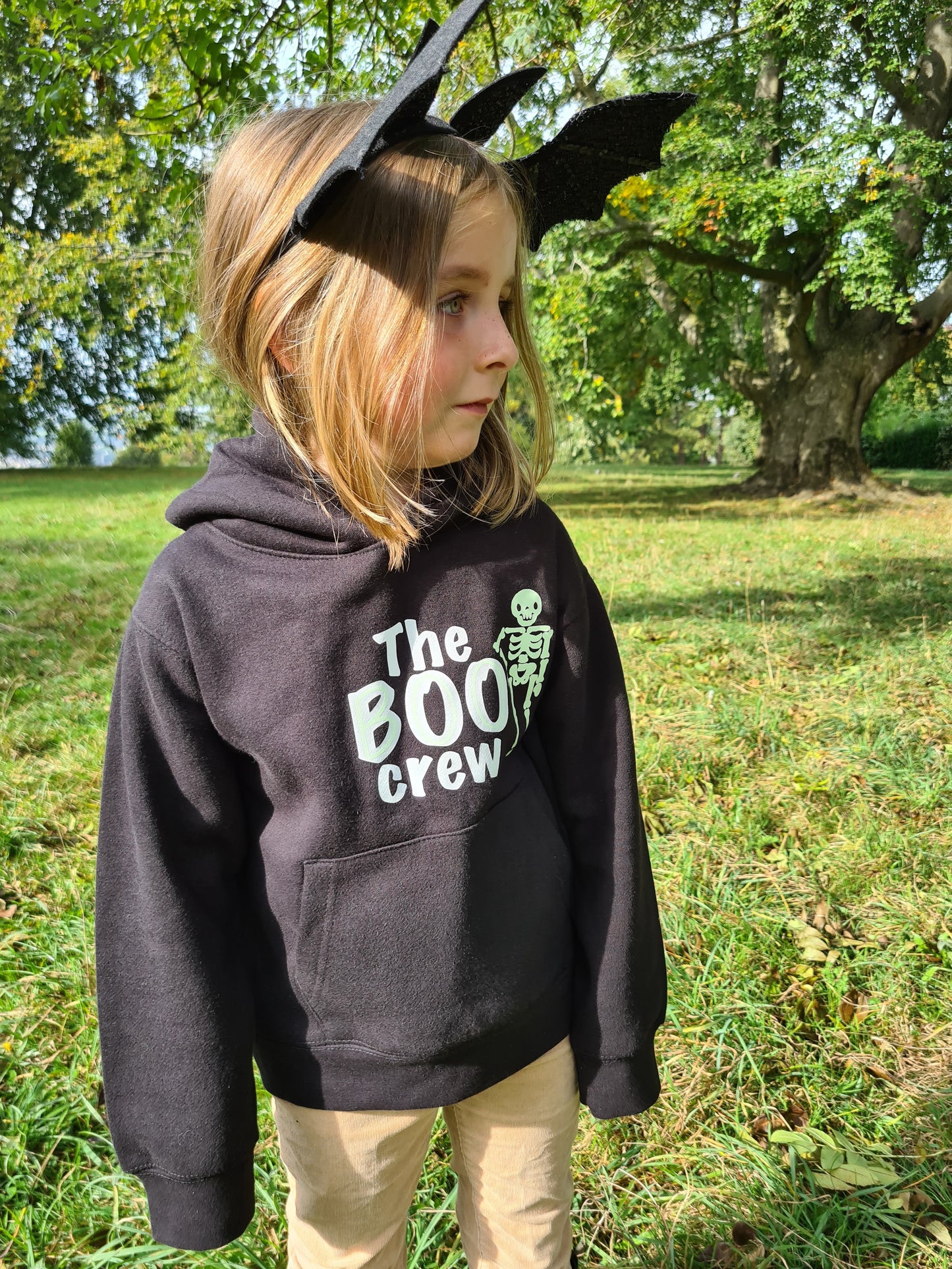 Halloween 'THE BOO CREW' black hoodie - Glow in the dark